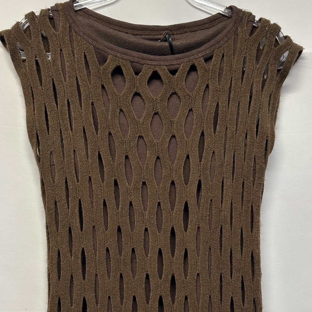NWT Vintage Deadstock Lyndia Procanik Large Knit Boat Neck Midi Dress Size 2 - Picture 2 of 5